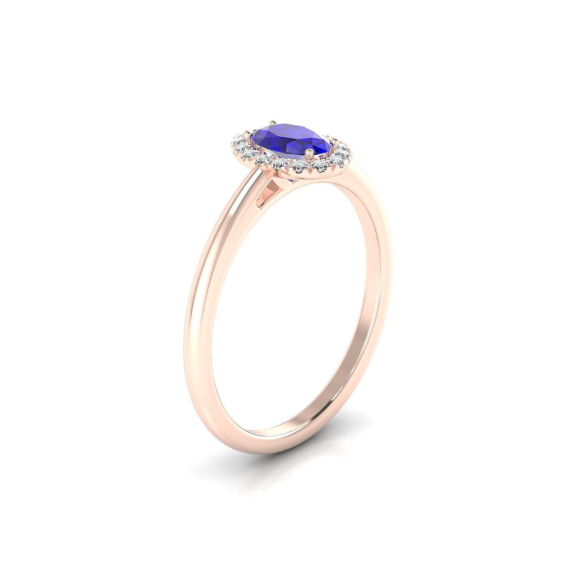 Solar | 18k Rose Gold 6 x 4 mm Oval Tanzanite Ring