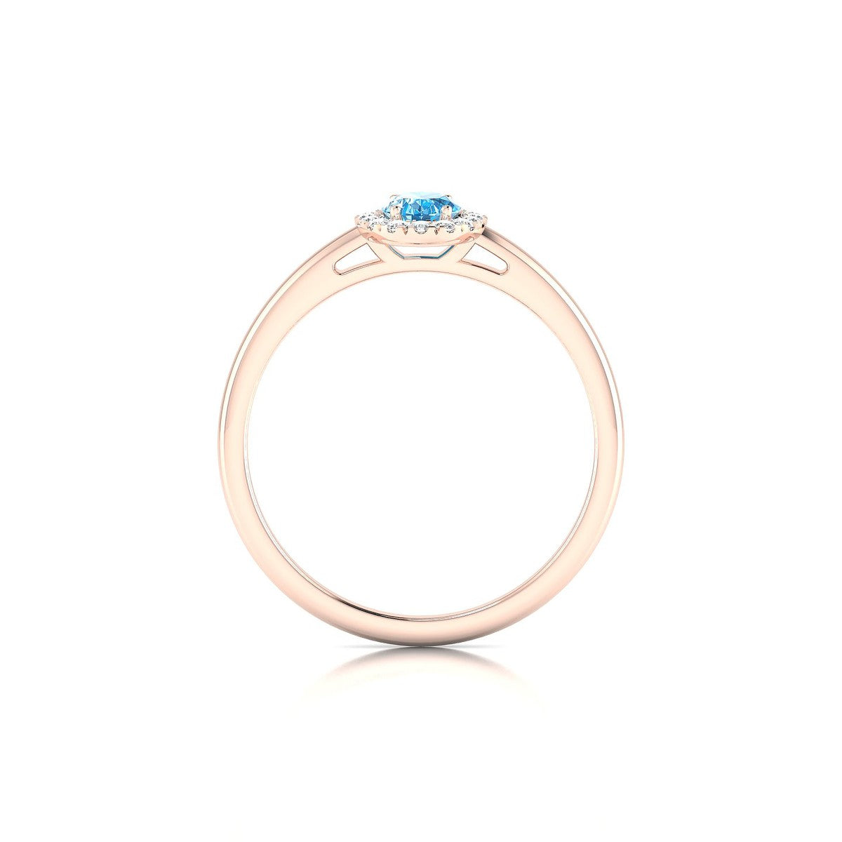 Solar | 18k Rose Gold 6 x 4 mm Oval Topaz Ring