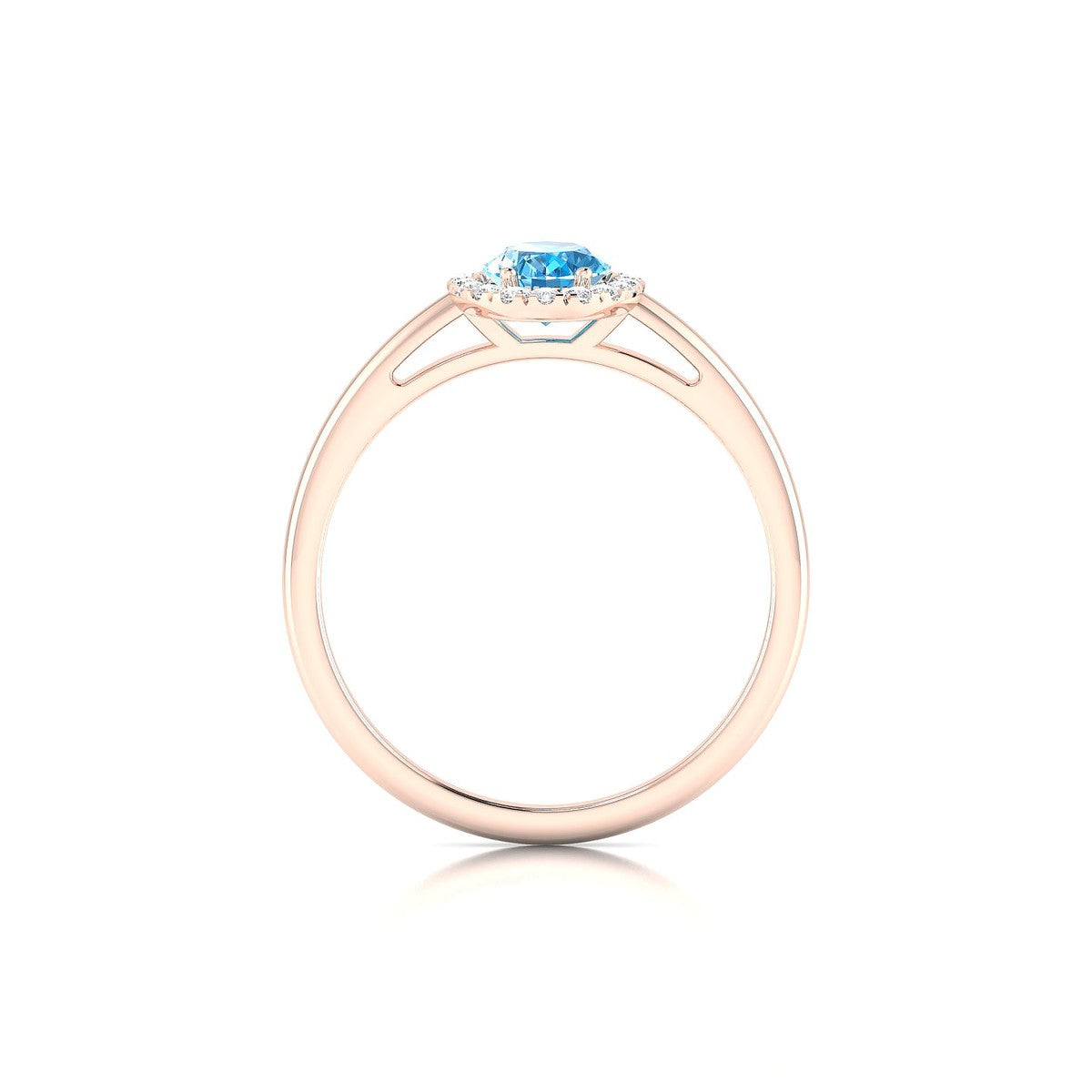 Solar | 18k Rose Gold 7 x 5 mm Oval Topaz Ring