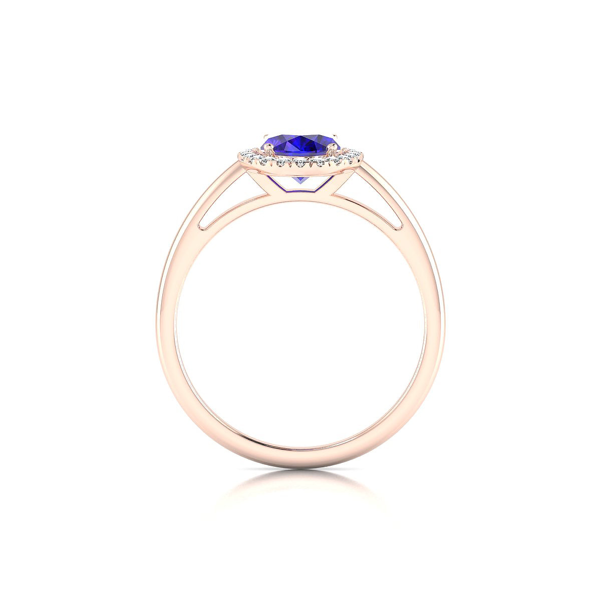 Solar | 18k Rose Gold 8 x 6 mm Oval Tanzanite Ring