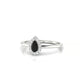 Solar | Halo Pear Black Diamond Ring
