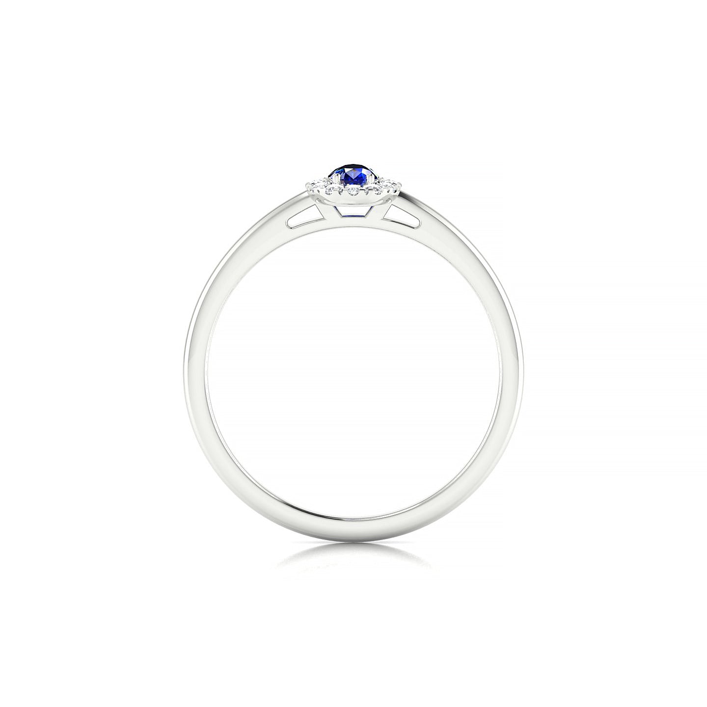 Solar | 18k White Gold 5 x 3 mm Pear Sapphire Ring