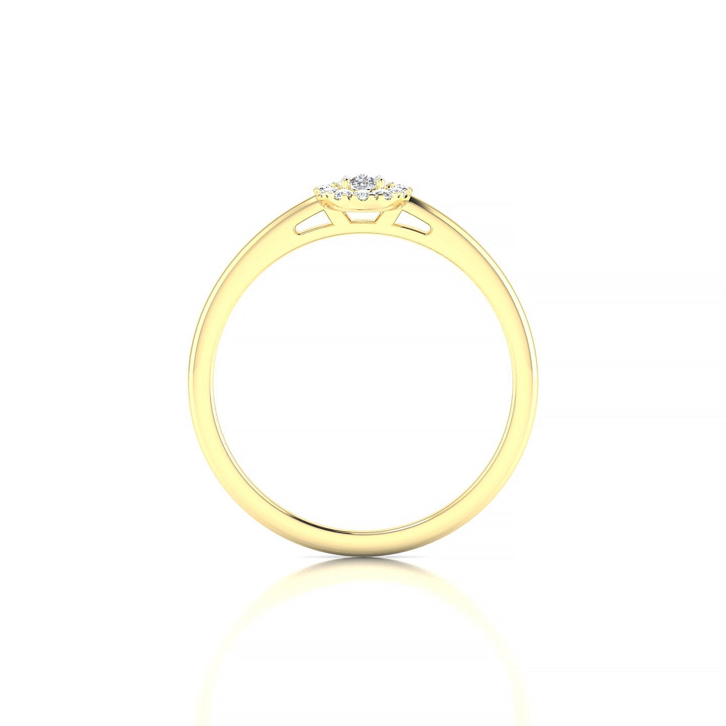 Solar | 18k Yellow Gold 5 x 3 mm Pear Diamond Ring