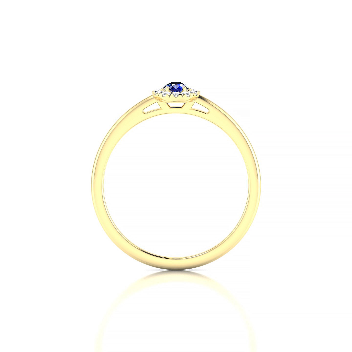 Solar | 18k Yellow Gold 5 x 3 mm Pear Sapphire Ring