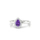 Solar | Pear Amethyst Ring