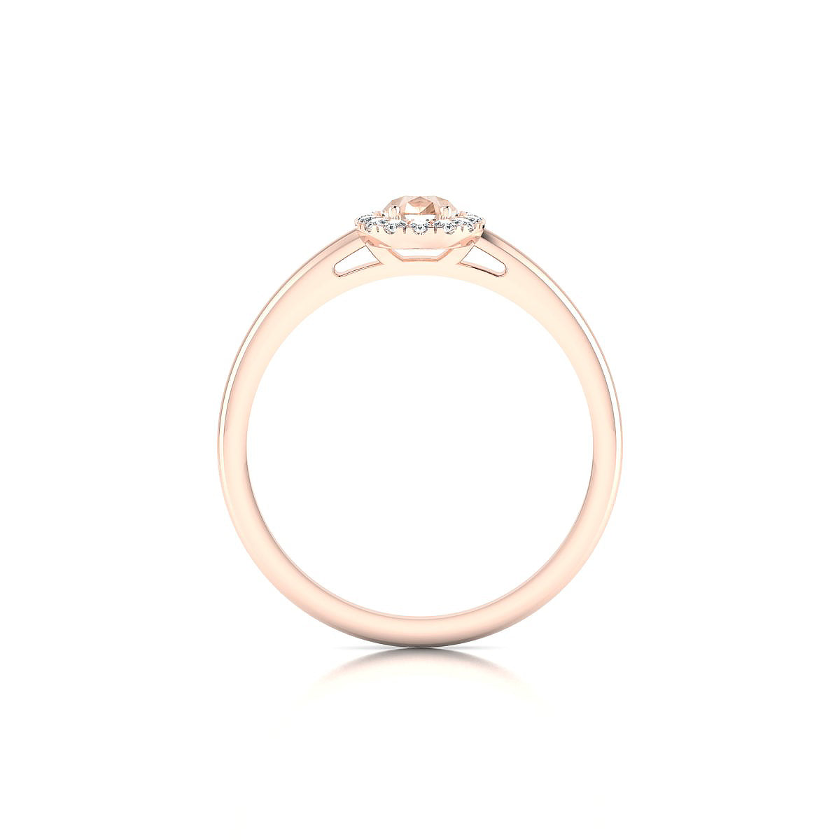 Solar | 18k Rose Gold 6 x 4 mm Pear Morganite Ring