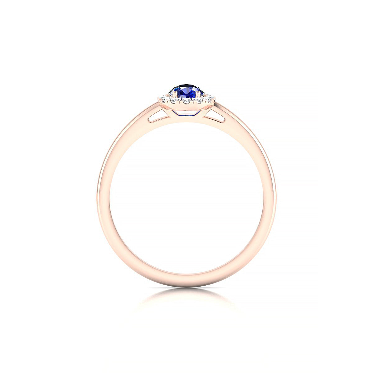 Solar | 18k Rose Gold 6 x 4 mm Pear Sapphire Ring