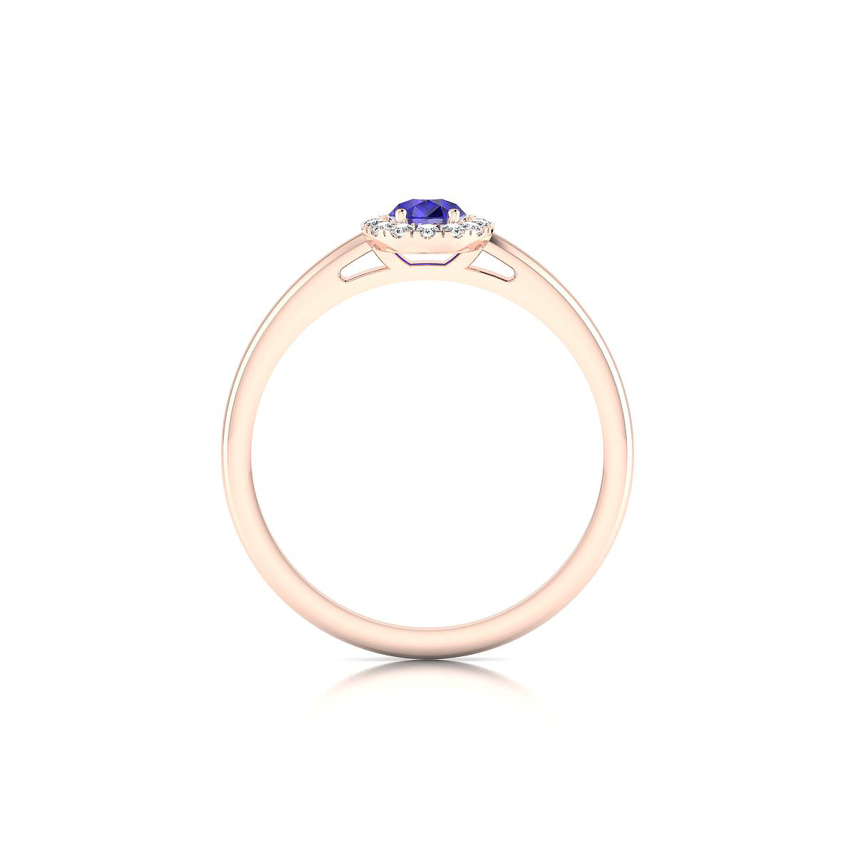 Solar | 18k Rose Gold 6 x 4 mm Pear Tanzanite Ring
