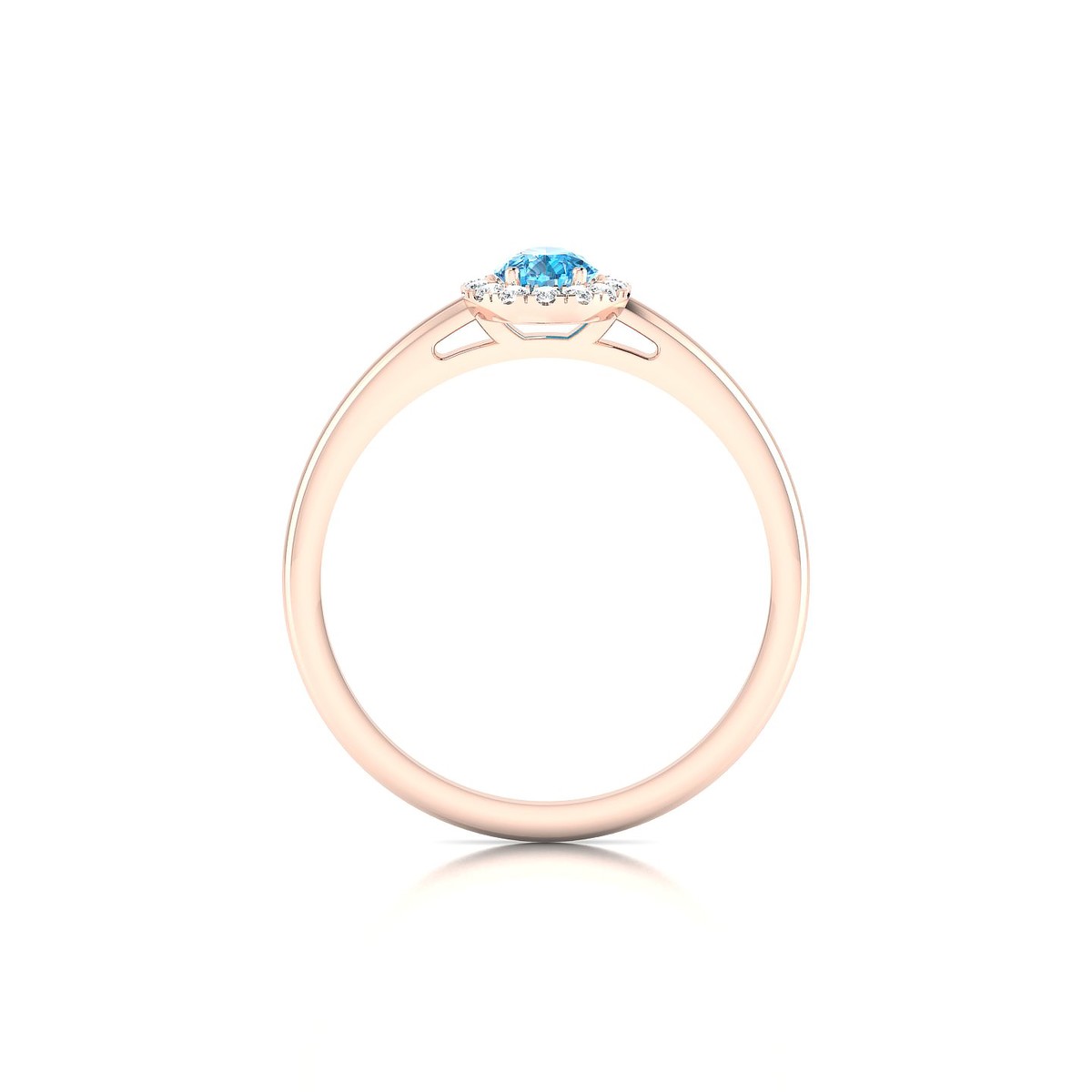 Solar | 18k Rose Gold 6 x 4 mm Pear Topaz Ring