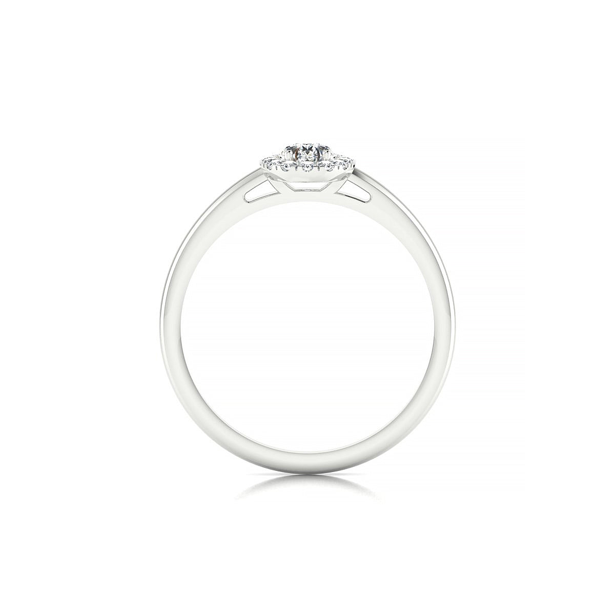 Solar | 18k White Gold 6 x 4 mm Pear Diamond Ring