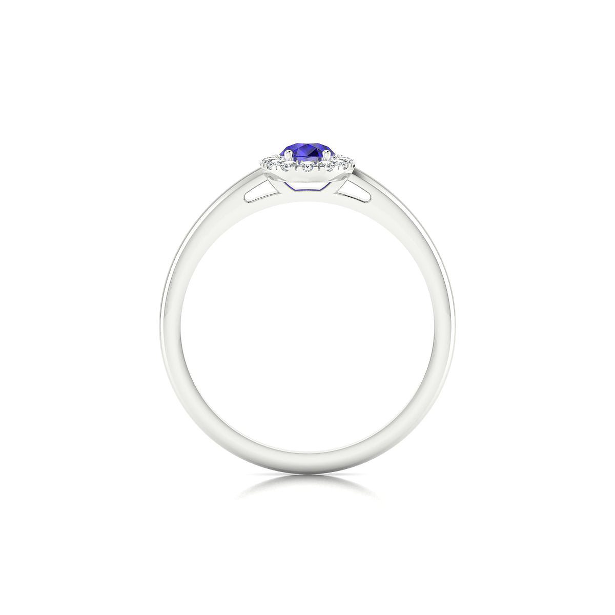 Solar | 18k White Gold 6 x 4 mm Pear Tanzanite Ring