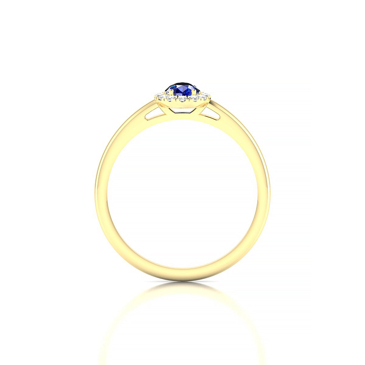Solar | 18k Yellow Gold 6 x 4 mm Pear Sapphire Ring