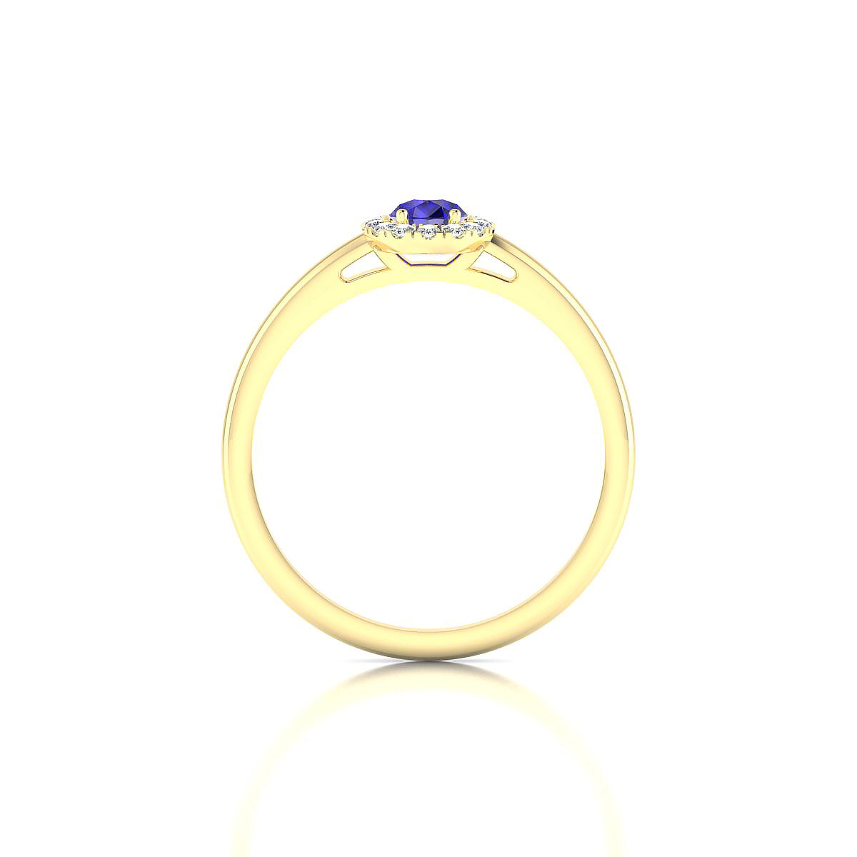 Solar | 18k Yellow Gold 6 x 4 mm Pear Tanzanite Ring