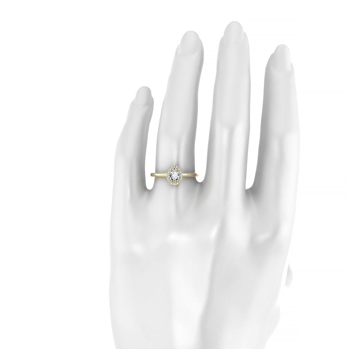Solar | 18k Yellow Gold 6 x 4 mm Pear Diamond Ring