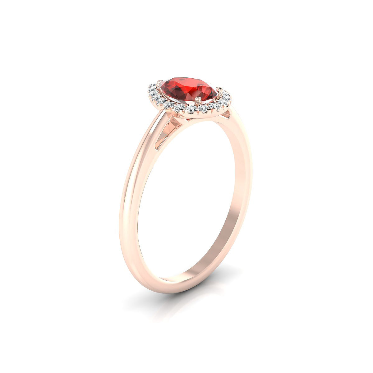 Solar | 18k Rose Gold 7 x 5 mm Pear Garnet Ring