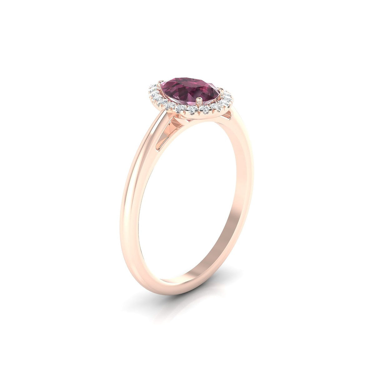 Solar | 18k Rose Gold 7 x 5 mm Pear Rhodolite Ring