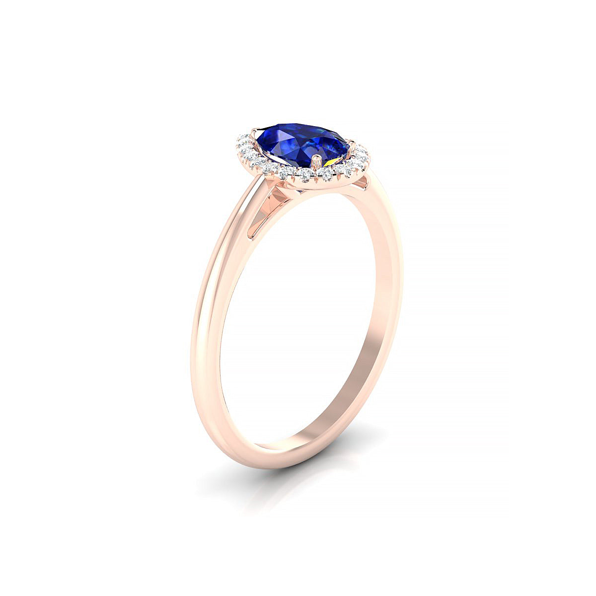 Solar | 18k Rose Gold 7 x 5 mm Pear Sapphire Ring