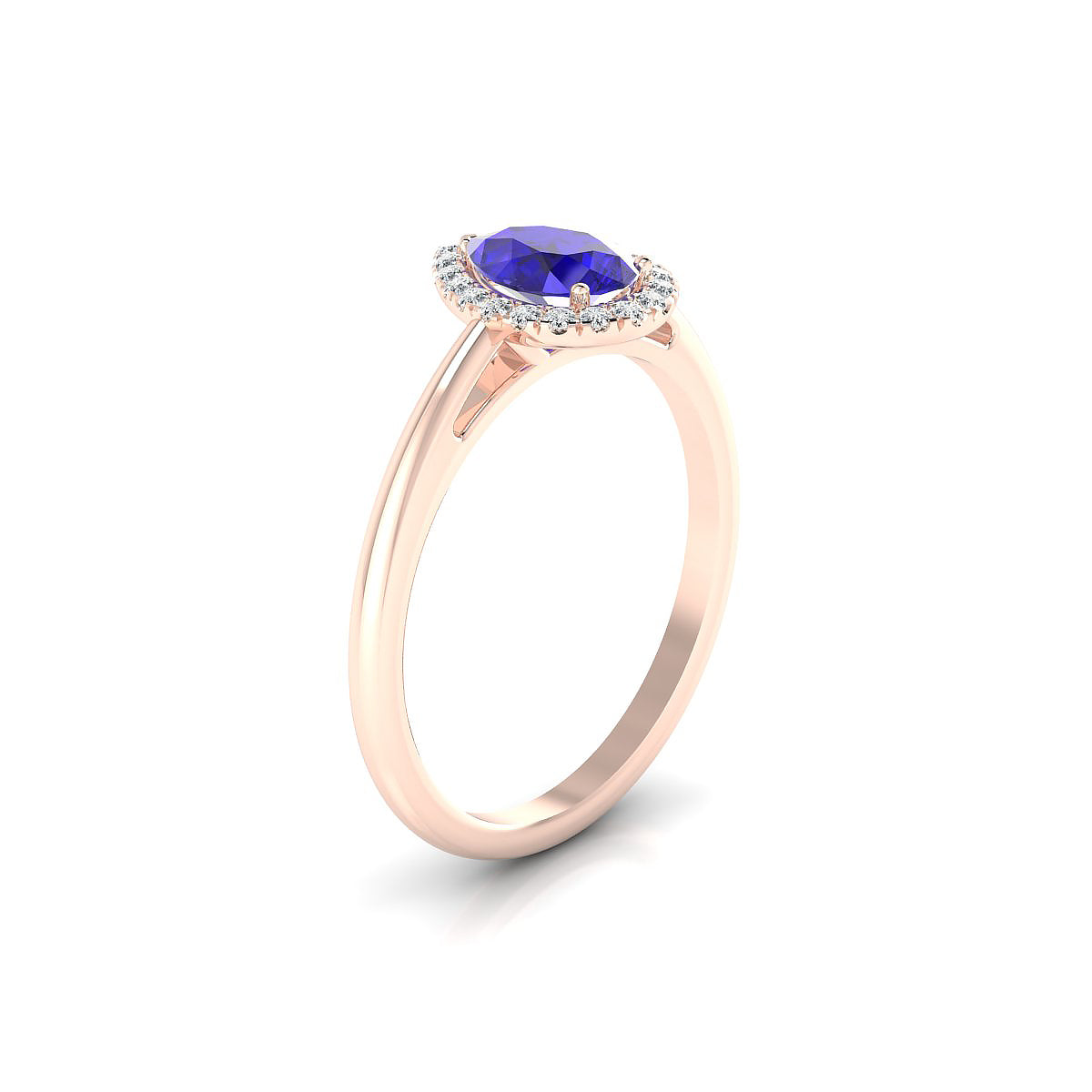 Solar | 18k Rose Gold 7 x 5 mm Pear Tanzanite Ring