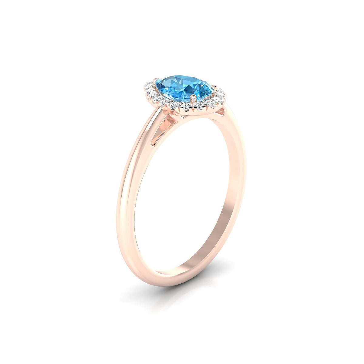 Solar | 18k Rose Gold 7 x 5 mm Pear Topaz Ring