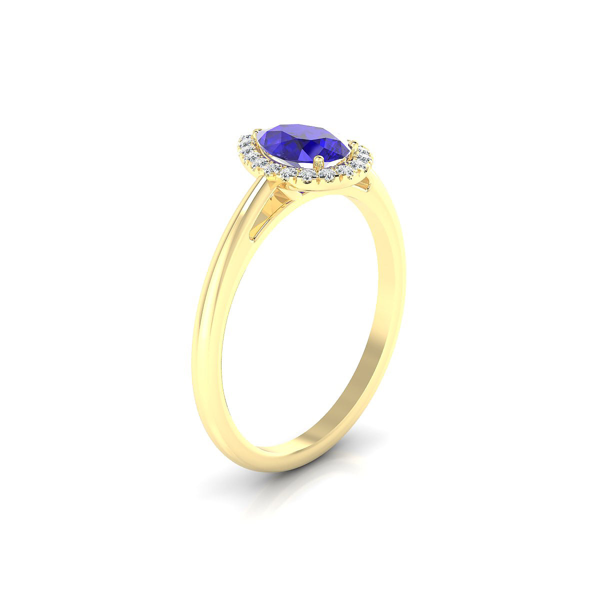 Solar | 18k Yellow Gold 7 x 5 mm Pear Tanzanite Ring