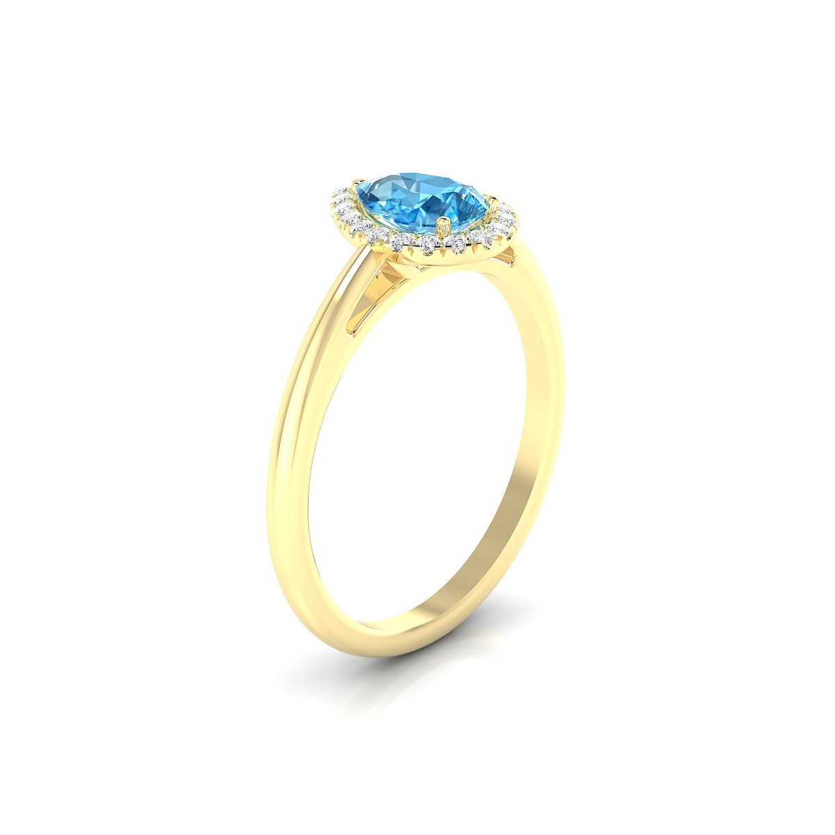 Solar | 18k Yellow Gold 7 x 5 mm Pear Topaz Ring