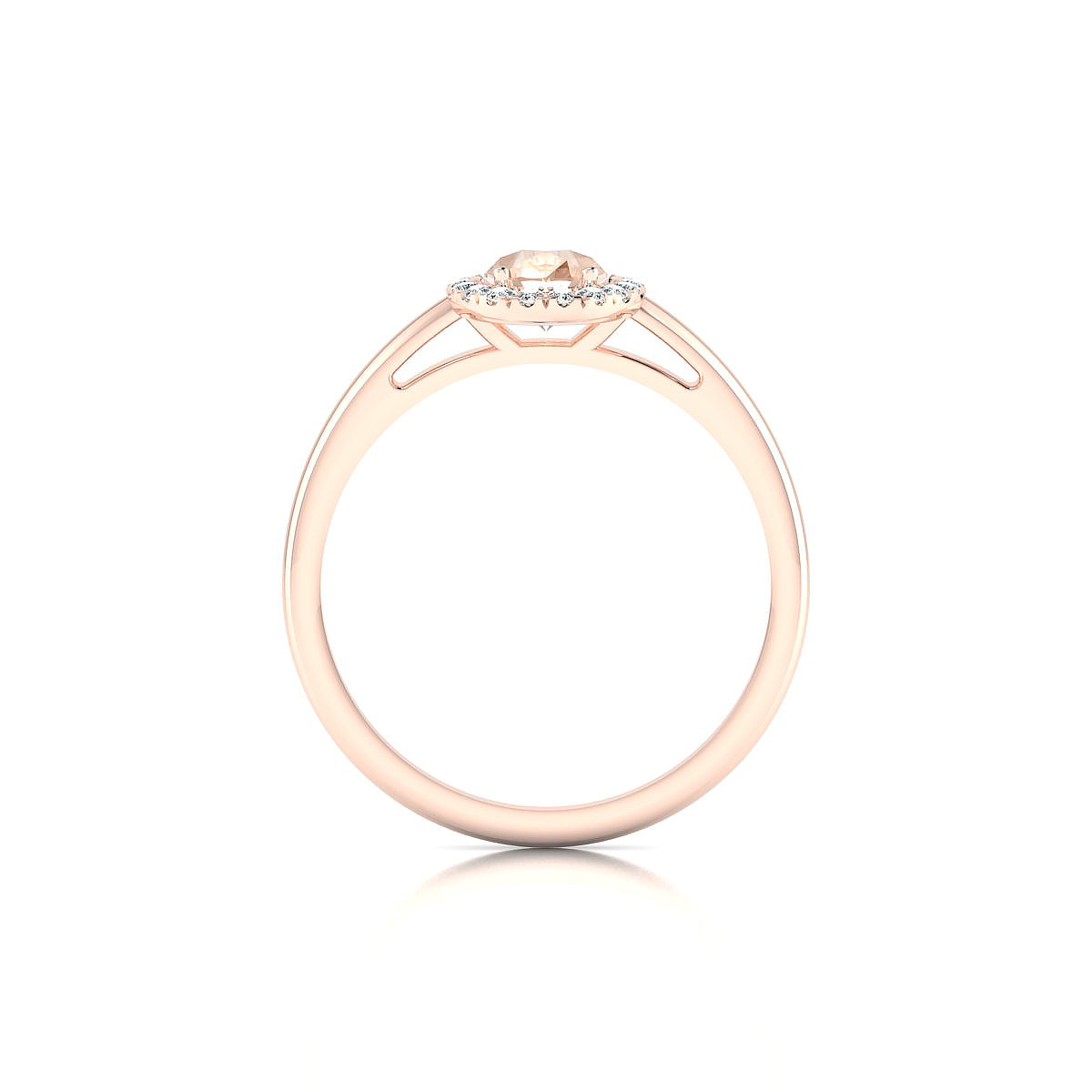 Solar | 18k Rose Gold 7 x 5 mm Pear Morganite Ring