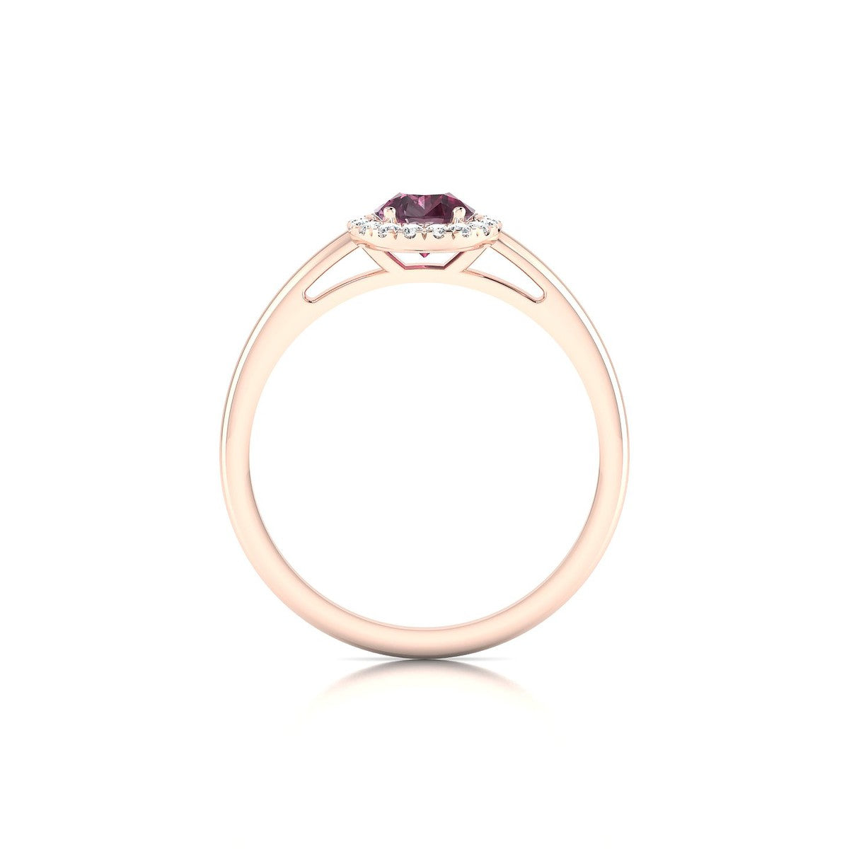 Solar | 18k Rose Gold 7 x 5 mm Pear Rhodolite Ring