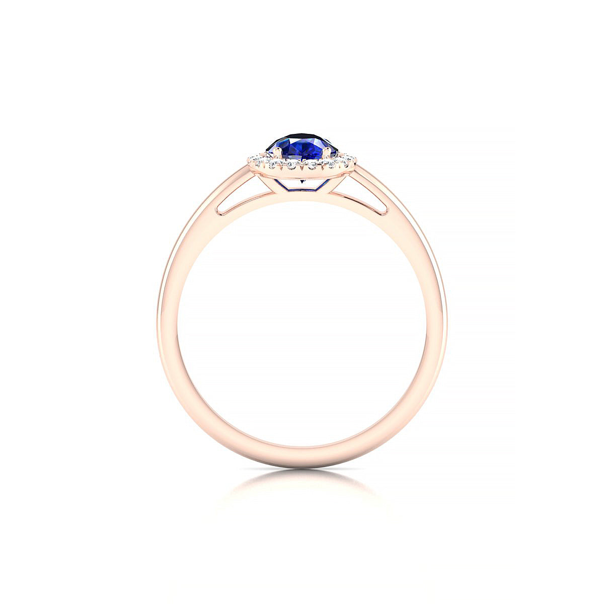 Solar | 18k Rose Gold 7 x 5 mm Pear Sapphire Ring