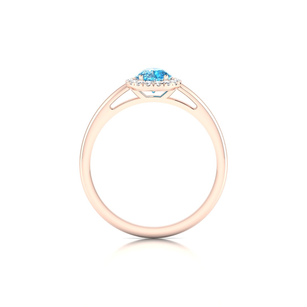 Solar | 18k Rose Gold 7 x 5 mm Pear Topaz Ring