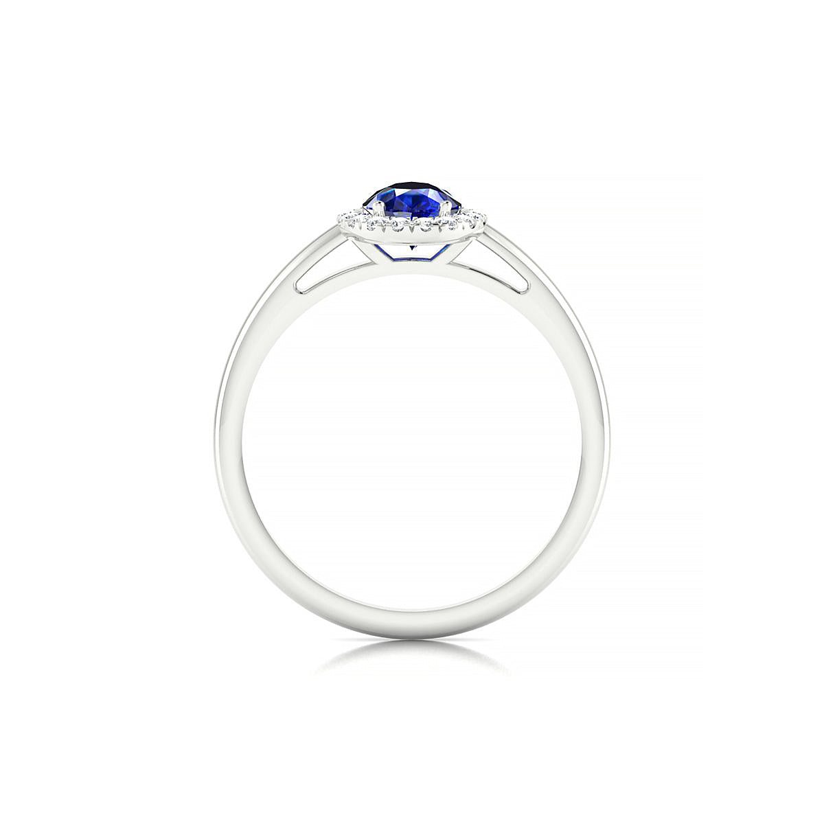 Solar | 18k White Gold 7 x 5 mm Pear Sapphire Ring
