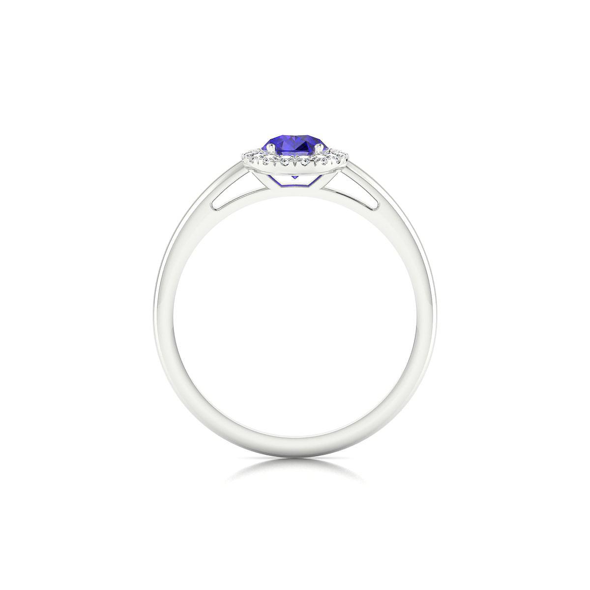 Solar | 18k White Gold 7 x 5 mm Pear Tanzanite Ring