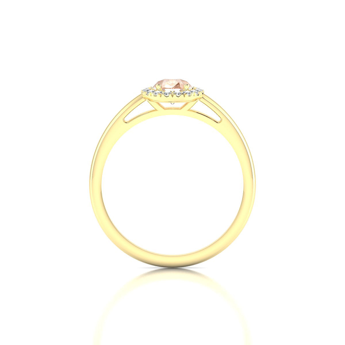Solar | 18k Yellow Gold 7 x 5 mm Pear Morganite Ring