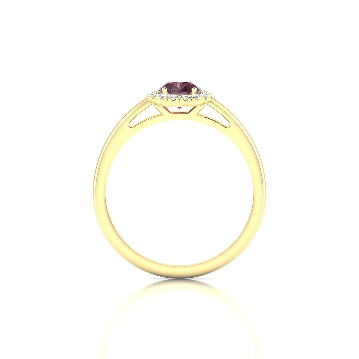 Solar | 18k Yellow Gold 7 x 5 mm Pear Rhodolite Ring