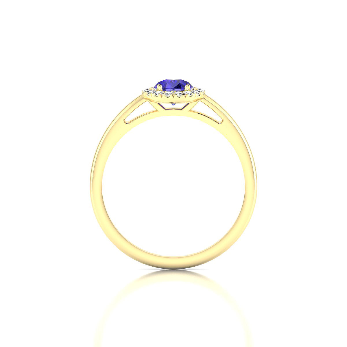 Solar | 18k Yellow Gold 7 x 5 mm Pear Tanzanite Ring