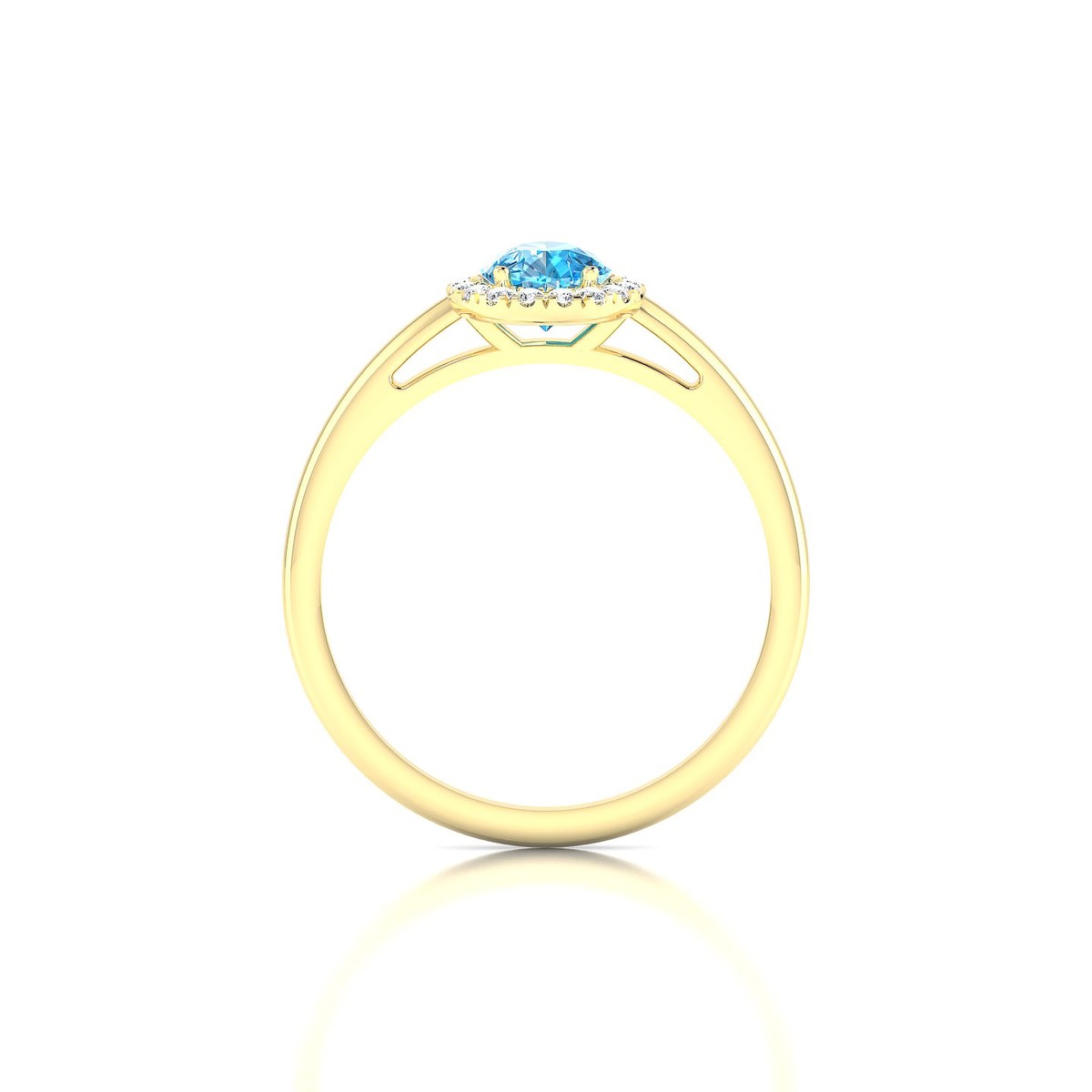 Solar | 18k Yellow Gold 7 x 5 mm Pear Topaz Ring