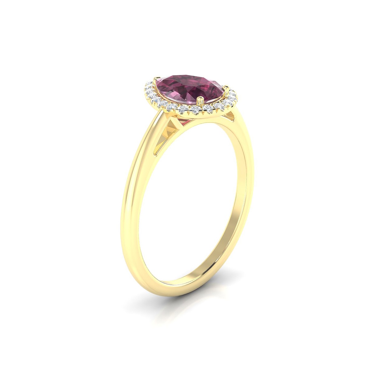 Solar | 18k Yellow Gold 8 x 6 mm Pear Rhodolite Ring