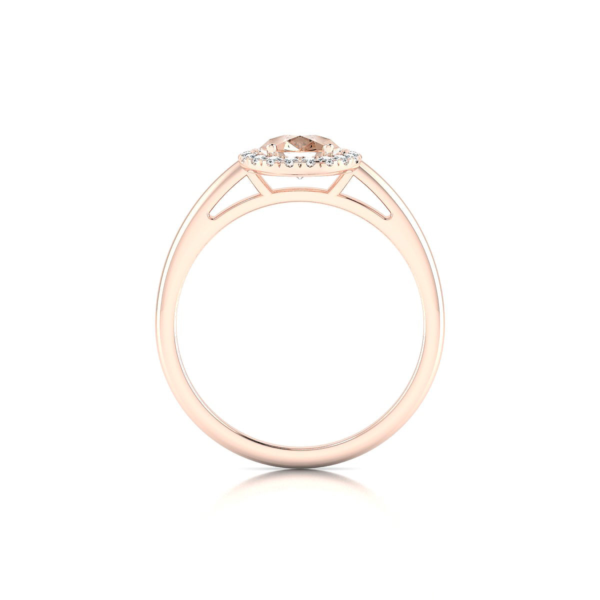 Solar | 18k Rose Gold 8 x 6 mm Pear Morganite Ring