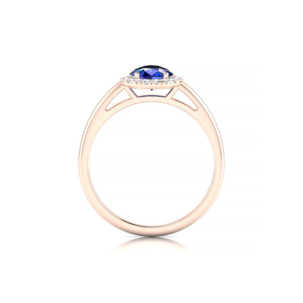 Solar | 18k Rose Gold 8 x 6 mm Pear Sapphire Ring