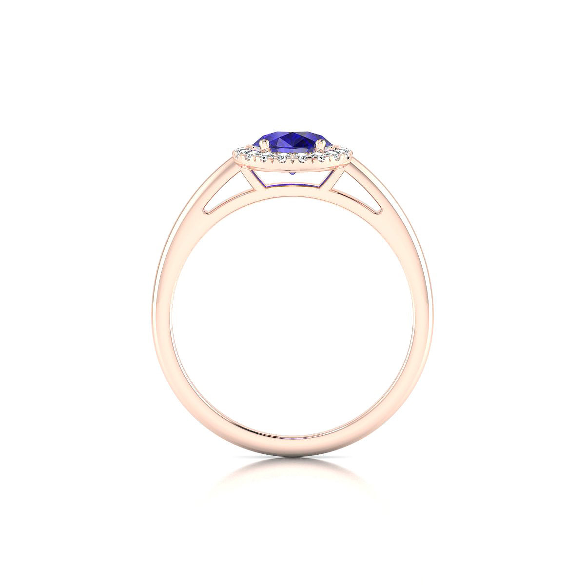 Solar | 18k Rose Gold 8 x 6 mm Pear Tanzanite Ring