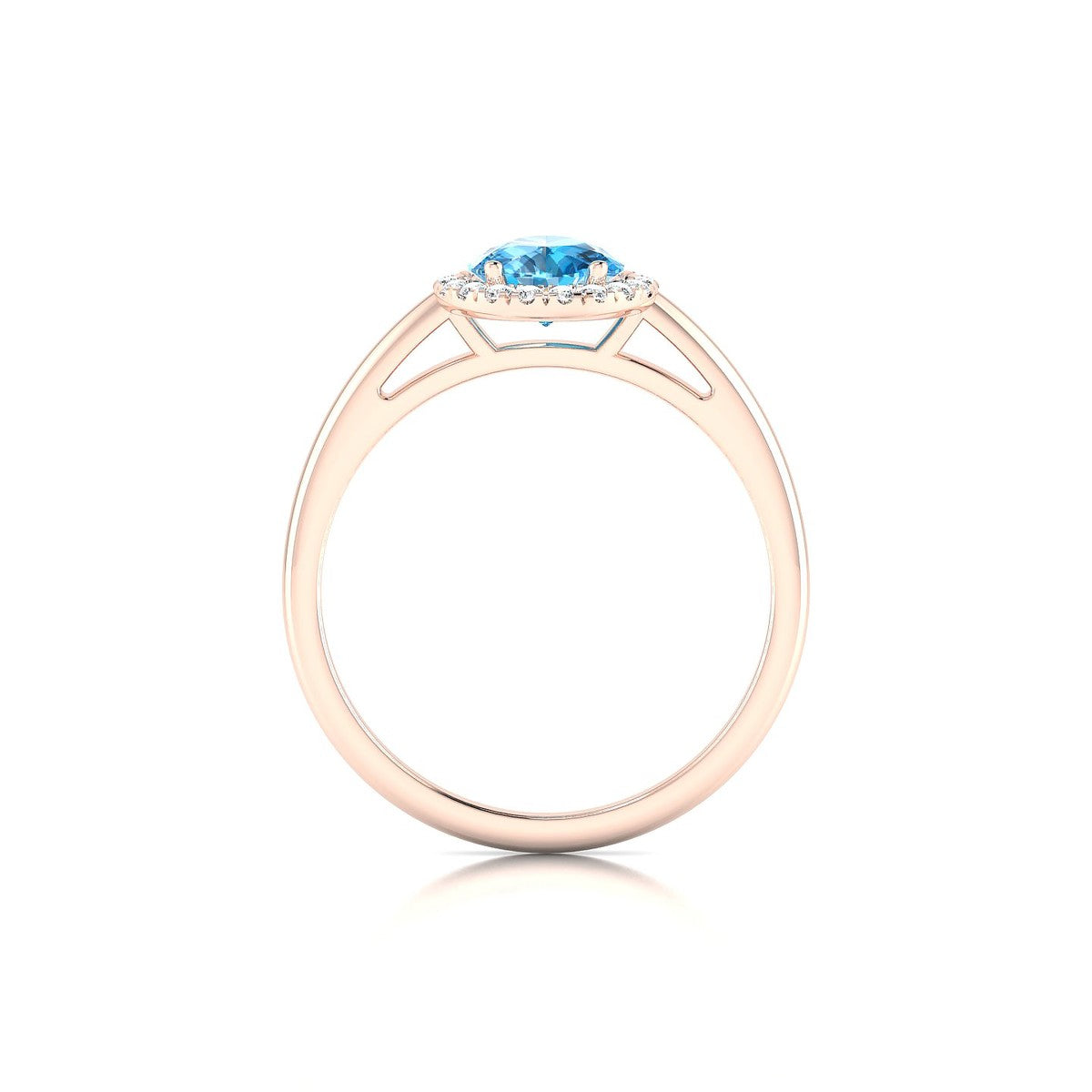 Solar | 18k Rose Gold 8 x 6 mm Pear Topaz Ring
