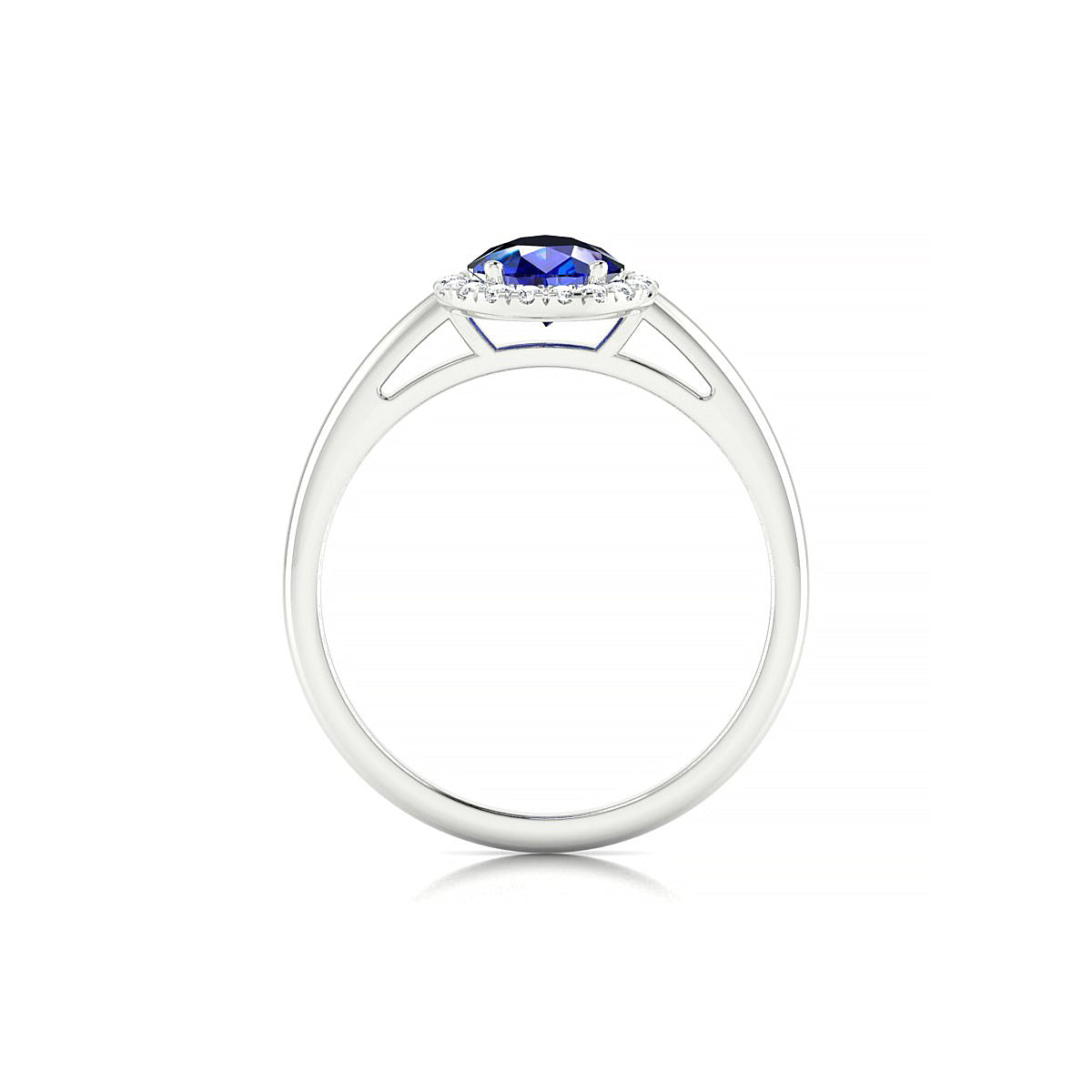 Solar | 18k White Gold 8 x 6 mm Pear Sapphire Ring