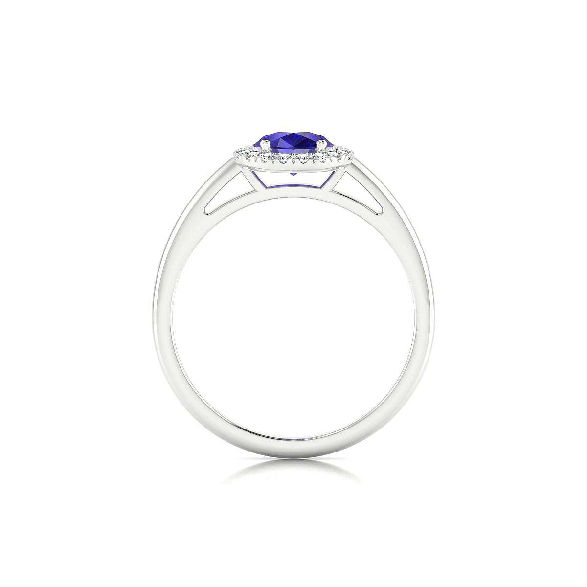 Solar | 18k White Gold 8 x 6 mm Pear Tanzanite Ring