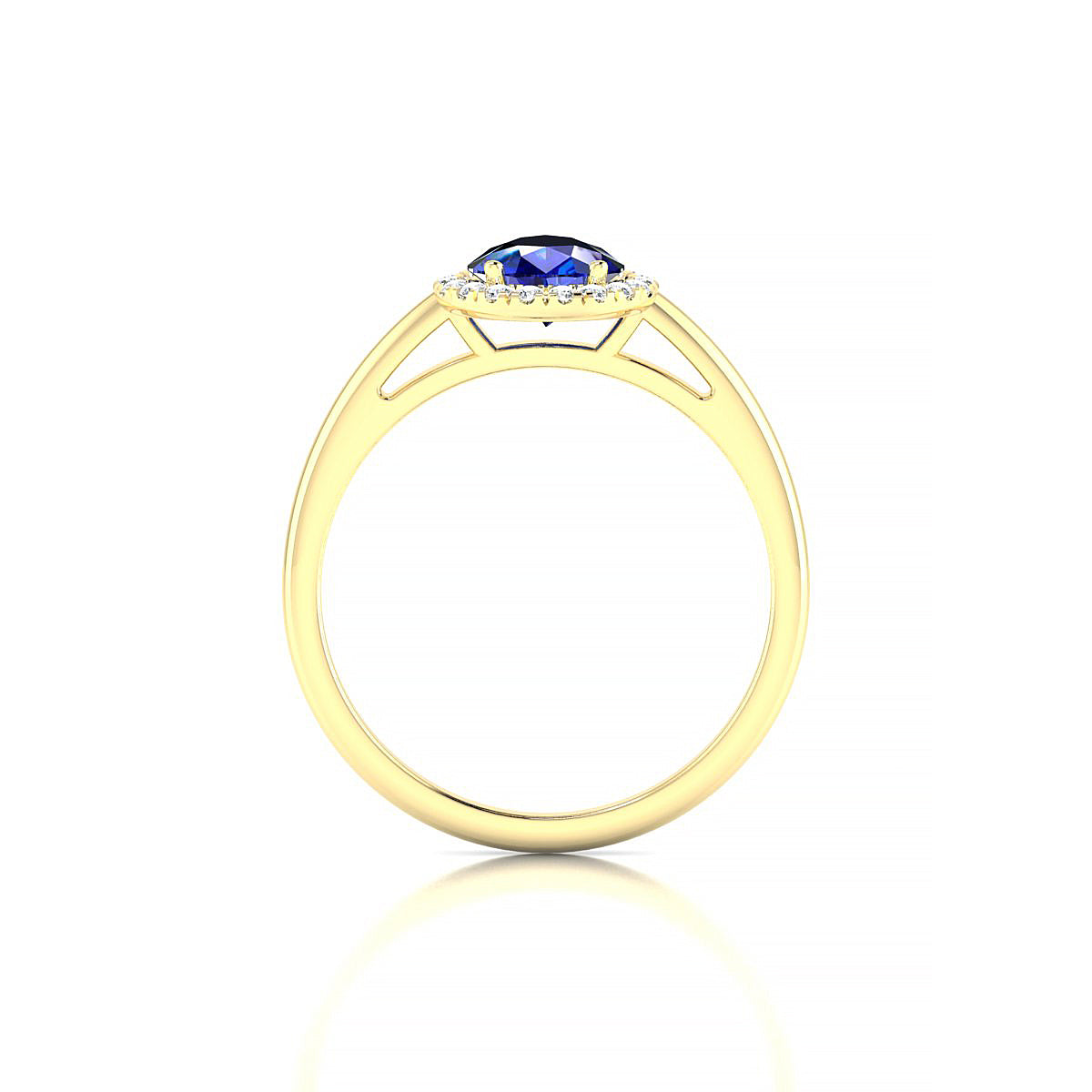 Solar | 18k Yellow Gold 8 x 6 mm Pear Sapphire Ring
