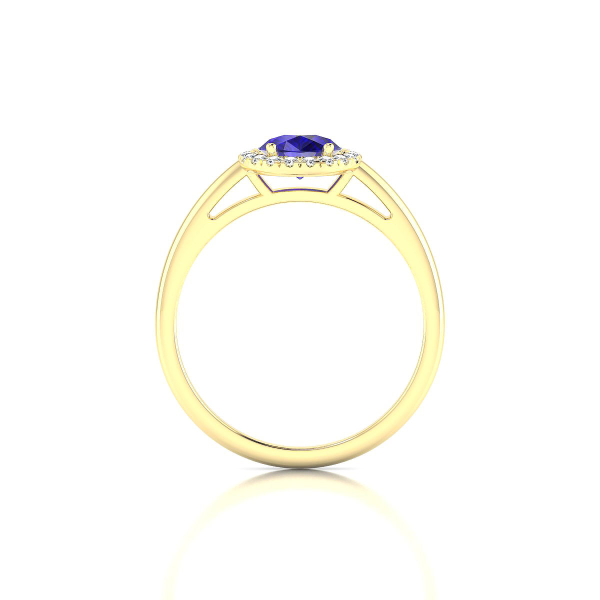 Solar | 18k Yellow Gold 8 x 6 mm Pear Tanzanite Ring