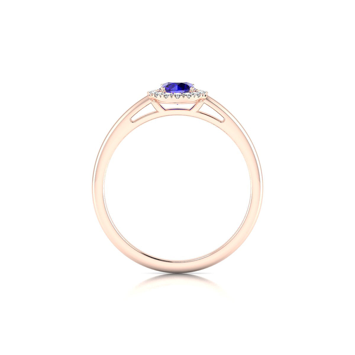 Solar | 18k Rose Gold 4.5 mm Round Tanzanite Ring