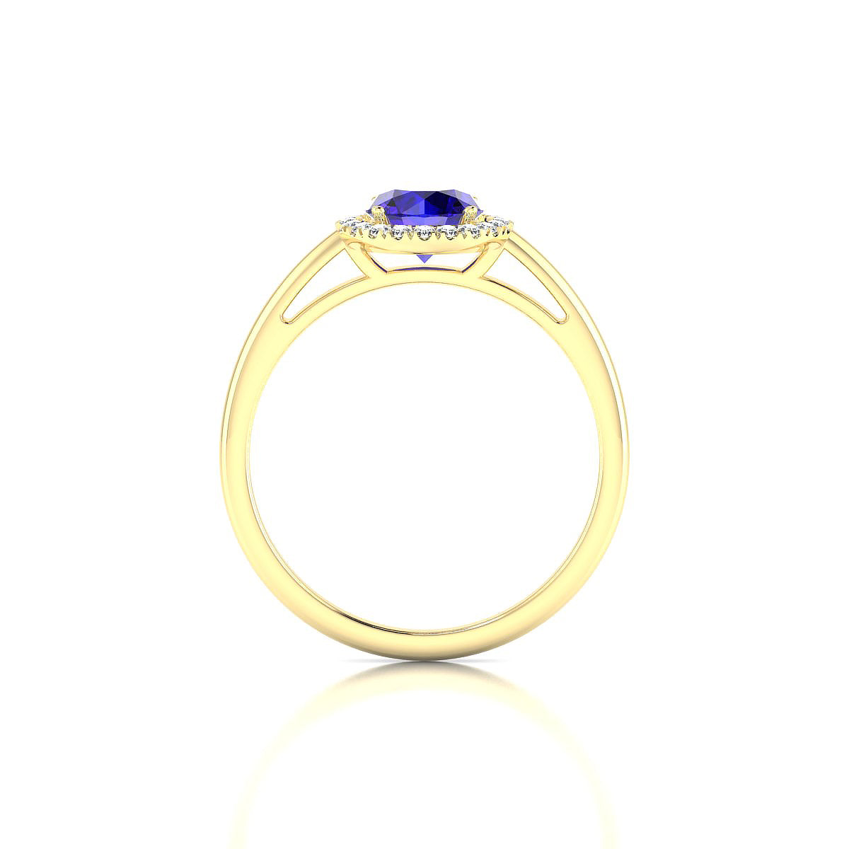 Solar | 18k Yellow Gold 6 mm Round Tanzanite Ring