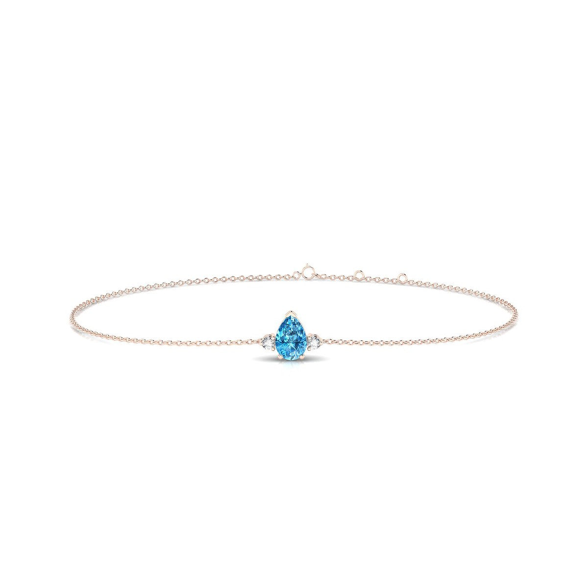Sparkle | 18k Rose Gold 6 x 4 mm Pear Topaz Bracelet