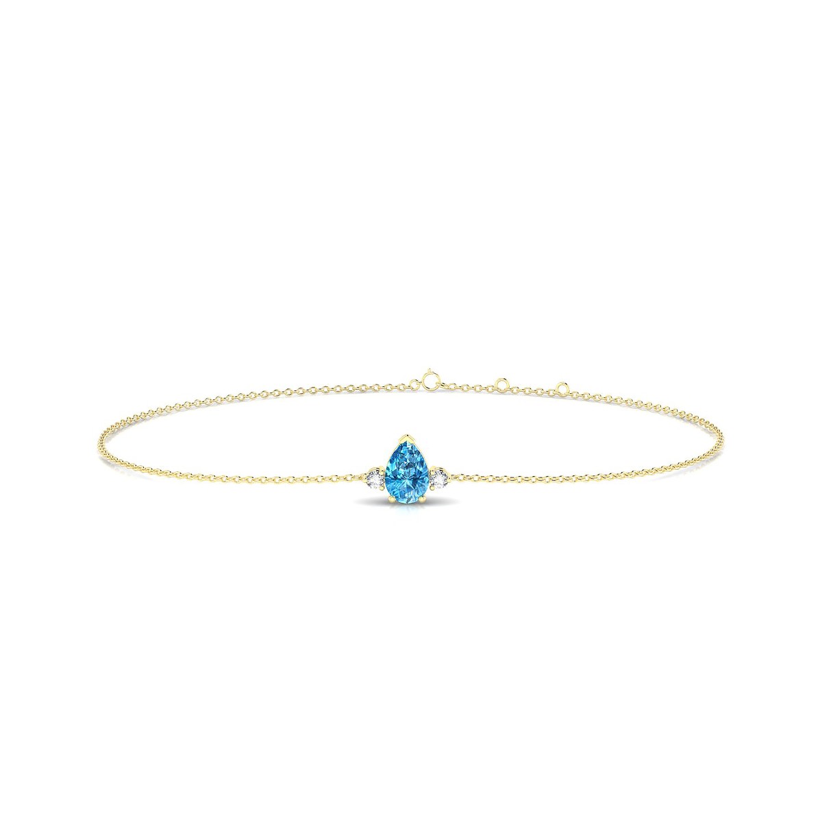 Sparkle | 18k Yellow Gold 6 x 4 mm Pear Topaz Bracelet