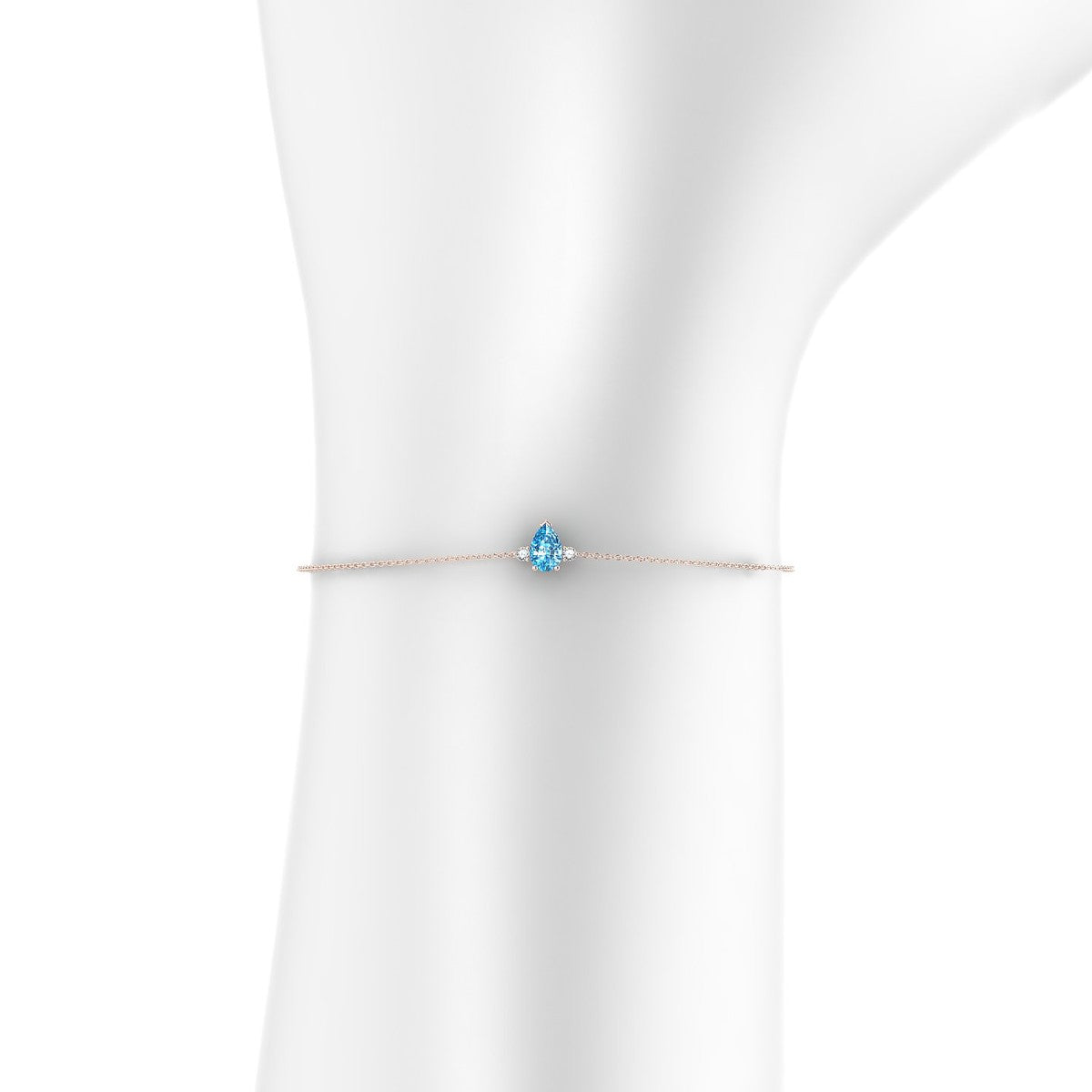 Sparkle | 18k Rose Gold 6 x 4 mm Pear Topaz Bracelet