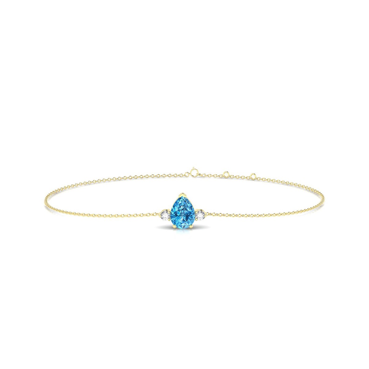 Sparkle | 18k Yellow Gold 7 x 5 mm Pear Topaz Bracelet